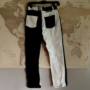NEW Revice Black White Patchwork Jeans